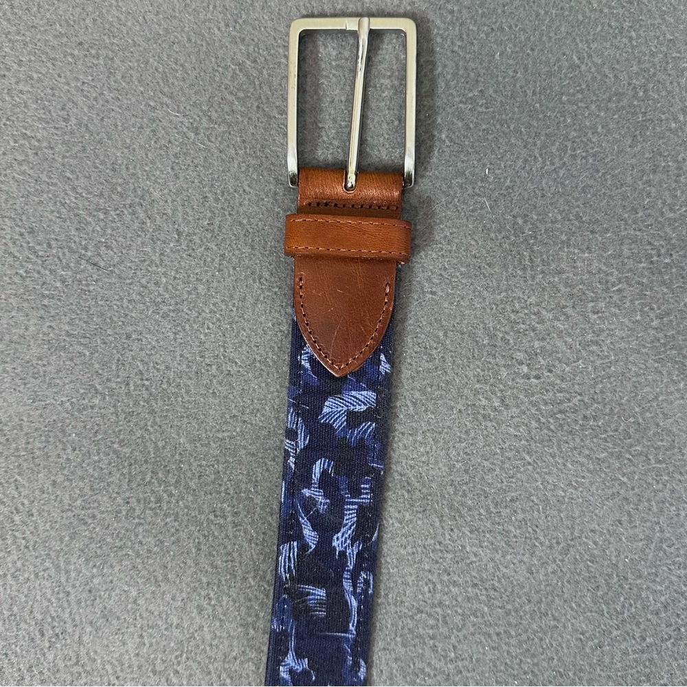 Peter Millar Blue Canvas Belt Mens 36